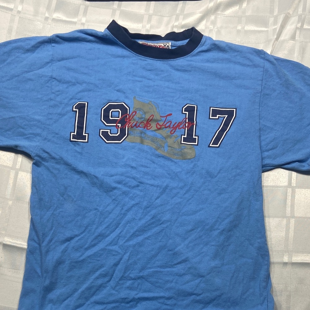 Vintage Chuck Taylor Converse Baby Blue 1917 Graphic Tee